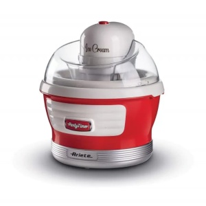 Ariete PARTY TIME, Aparat za sladoled (643), kapacitet 1,5L, 12W,crveni