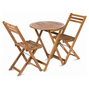 Balkonski set sto i 2 stolice FDZN 4010-T ALICE braon drvo FIELDMANN - Img 4