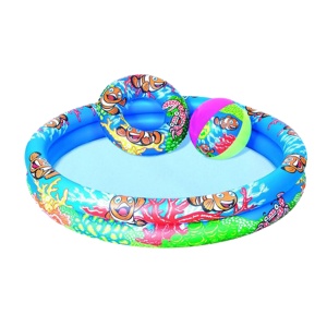 Bazen za decu Bestway 122x20cm set sa šlaufom i loptom 51124 - Img 2