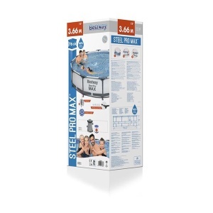 Bazen za dvorište sa čeličnim ramom i pumpom Bestway Max Pool 366x76cm 56416 - Img 3