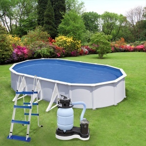 Bazen za dvorište sa čeličnim stranicama Pooltrend 7,3x3,75x1,2m FFA 607