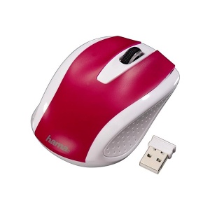 Bežični optički miš AM-7200, HAMA crveno/beli 86534