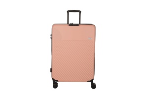 Čvrsti kofer sa točkićima Enova Slim ABS 46x66x24/11,5cm 67L puder roze - Img 2