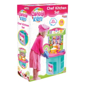 Dečija plastična kuhinja sa sudovima Candy&Ken 54x36x13cm
