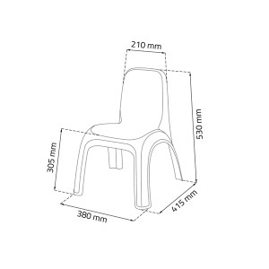 Dečija stolica plastična 43x39x53cm Keter CU 220151 - Img 4