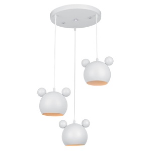 Dečiji luster Mickey 3xE14 Bela 955MICKEY3WH