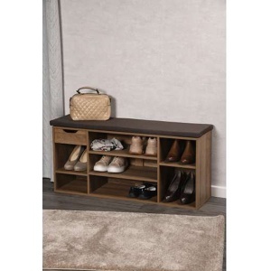 Drveni cipelarnik sa klupom 101x29x48cm Kesper KSP15929 - Img 2