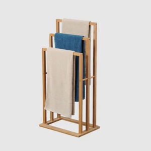 Držač za peškire trodelni od bambusa 40x27x82cm Kesper KSP19432