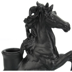 Držač za sveću Horse 23cm crni 040032 - Img 2
