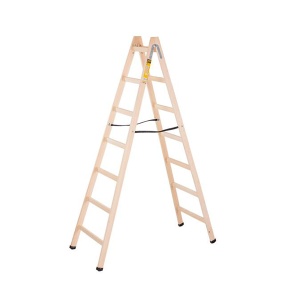 Dvodelne merdevine 7 gazišta drvene 225cm Bomber 086236