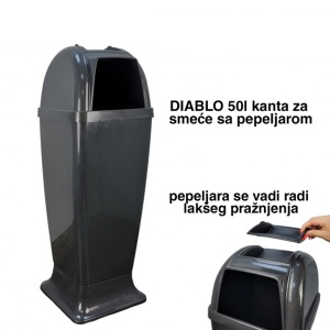 Dvorišna kanta sa pepeljarom Diablo-50l - Img 2