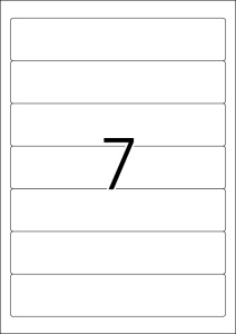 Etikete 192x38, za uski registrator A4/7 1/100 bel - Img 3