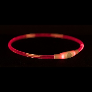 Flash Light Ring ogrlica USB multikolor L-XL Trixie 12667