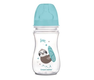 Flašica 240ml Široki Vrat Antikolik 3m+ Canpol Babies Easy Start Exotic Animals Plava 35/221_blu