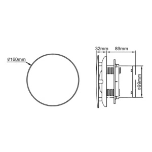 Izduvni ventilator 160x160mm 12W sivi LFWW-09X-4S - Img 2