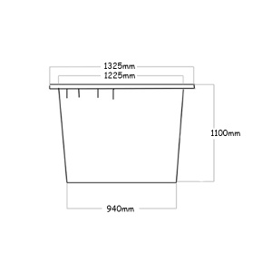 Kaca 1000L crna 050243 - Img 2