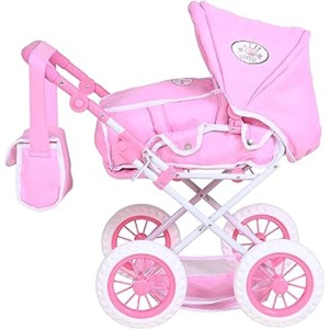 Kolica za lutke Ruby sa torbom i nosiljkom Princess white rose roze Knorrtoys 631382