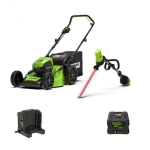 Kosilica Accu set GD60LM46HP + Teleskopske makaze za živicu Greenworks 8177