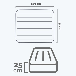Krevet na naduvavanje Queen Pillow Rest Classic 203x152x25cm Intex 64150ND - Img 2