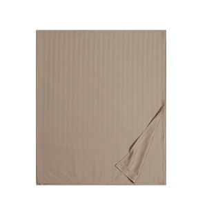Krevetski čaršav pamučni saten 220x230cm pruga kafa