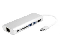 Kućište za disk Adapter-konvertor TIP C na HDMI+ 2xUSB 3.0+ SD+ TIP C+ RJ45 Fast Asia OST03958