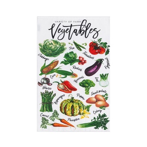Kuhinjska krpa Vegetables 50x70cm bela