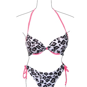 Kupaći kostim dvodelni crno beli leopard LV-05-080