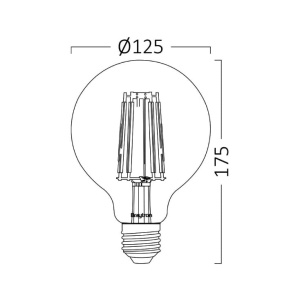 LED filament sijalica 2200K 6W Braytron BB48-00620 - Img 3
