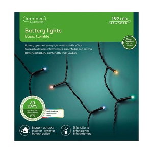 Led novogodišnje lampice baterija 14,3 m 192 l 8 funkcija Multi Lumineo 497166