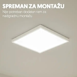 LED panel 2u1 48W, 100lm/W, 6500K, 595x595 Prosto LP6060W-2IN1 - Img 2
