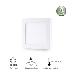 LED panel nadgradni KNS5-12W 6500K 200129