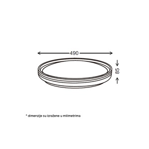 Led plafonjera 24/48W 490x85mm CCT VESTA665 - Img 3
