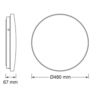 LED plafonjera 36W 4000K IP44 Osram 4099854648144E - Img 2