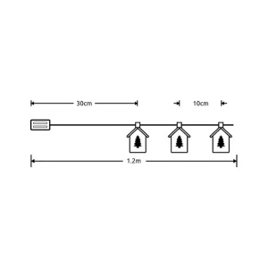 LED svetleći niz Kućice 0.9m Modee ML-C3010 - Img 2