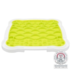 Lick n snack tabla posuda za poslastice 20x20cm zeleno bela