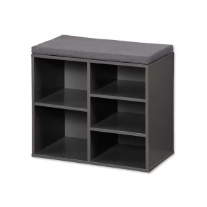 Mini cipelarnik sivi sa jastukom za sedenje 51.5x48x29,5cm Kesper KSP15913