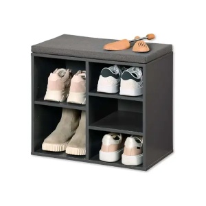 Mini cipelarnik sivi sa jastukom za sedenje 51.5x48x29,5cm Kesper KSP15913 - Img 2