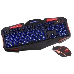 Multimedijalna žična USB gejming tastatura sa mišem Esperanza EGK3000