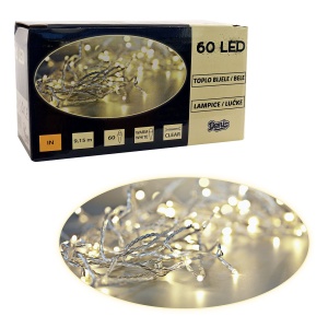 Novogodišnje lampice LED bele 60 komada B-O 52-103000