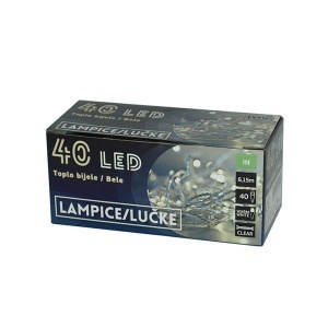 Novogodišnje LED lampice 40 komada bele B-O 52-102000 - Img 2