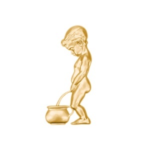 Oznaka za muški toalet Gold PVC Ridder 13520224