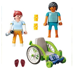 Pacijent u kolicima City Life Playmobil 1037066 - Img 2