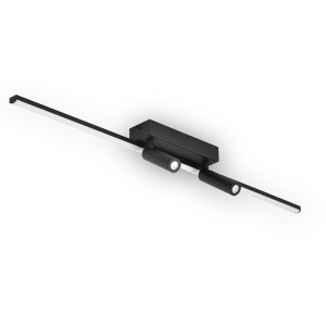 Plafonjera Vesta 481 22W+2x3W 3000K Crna 201445