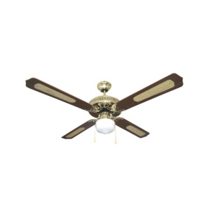 Plafonski ventilator sa 4 svetla Eurolamp 125cm 70W E27 braon zlatni