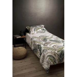 Posteljina Set 2 dela 200x200cm pamučni šifon sa zelenim palmama