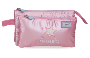 Prazna pernica sa 3 pregrade Into The Wild pink Enso 99.843.21