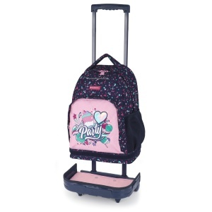 Ranac školski sa točkićima RASKLOPIV 34x46x20 cm 23 l - 1,8 kg Party - Img 2