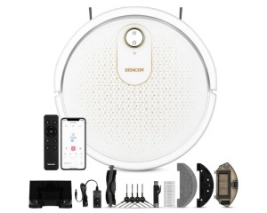 Robot usisivač Sencor SRV 4550WH beli sa posudom