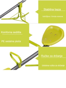 Rotirajuća klackalica za decu metal zelena Lemon LM-B020
