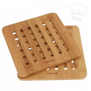 Set kvadratnih podmetača od bambusa Kinghoff KH1216